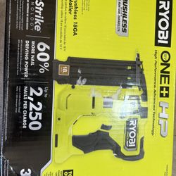 18v ryobi 18 guage cordless airstrike brad nailer tool only