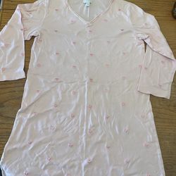 Women’s Pajama Hearts Pink Pajama Gown Size M In Great Condition
