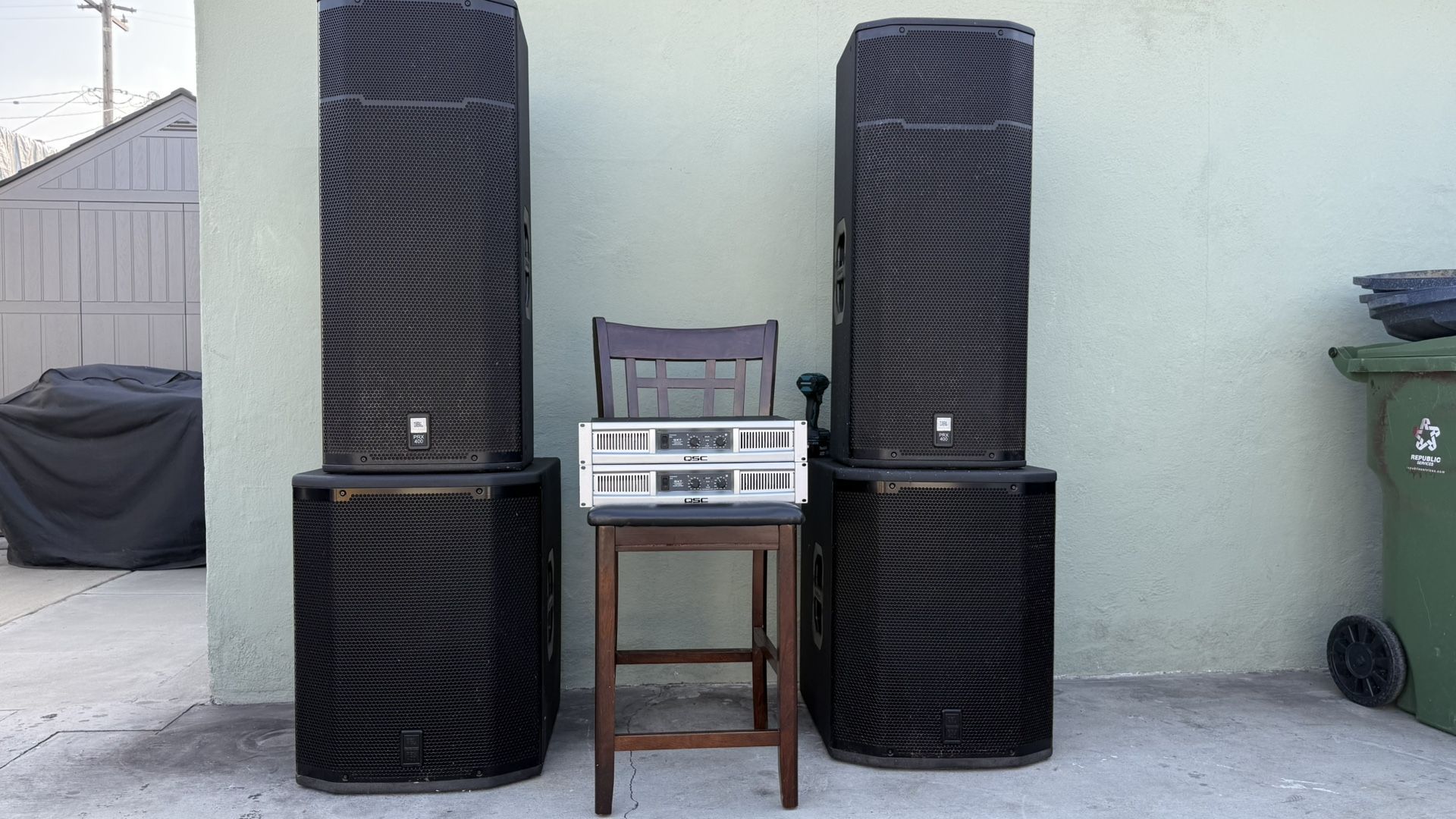 Pair JBL PRX 418S Compact 18” Subwoofer & PairJBL PRX 400
