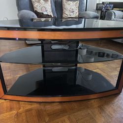 Glass TV stand