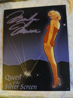 Marilyn Monroe Queen of the Silver Screen Tin Sign