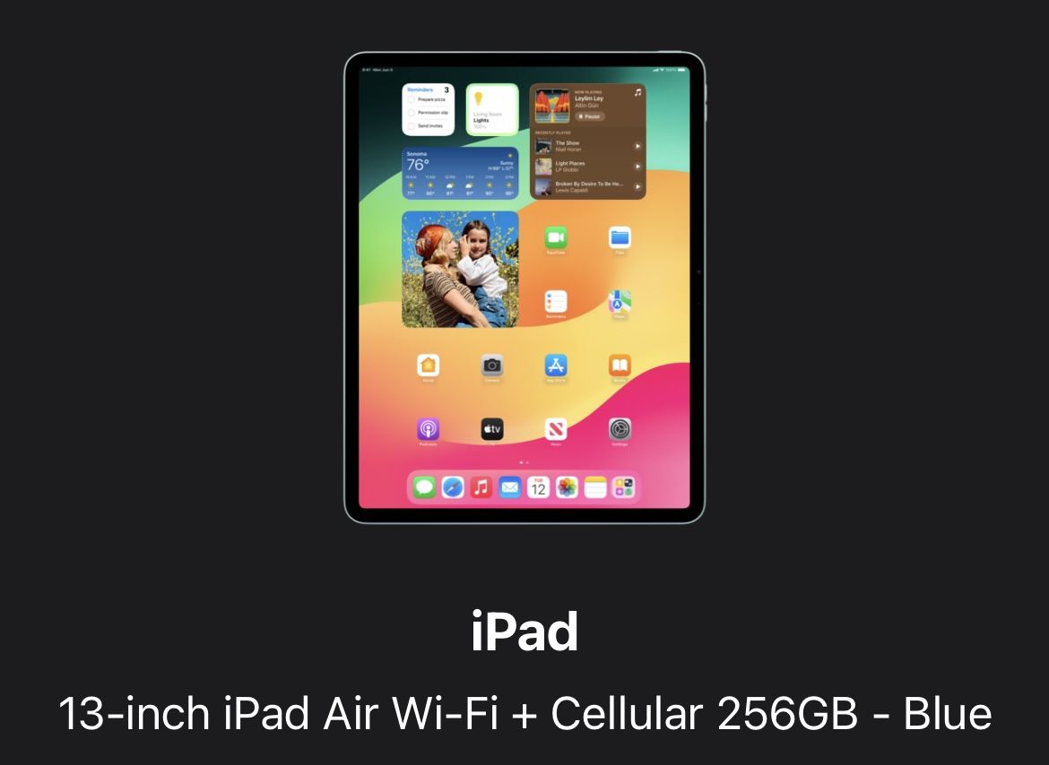 IPad Air 13” Wifi + Cellular Con Tik Tok