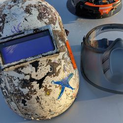 Lincoln Electric Welding Helmet And Safety Glasses 