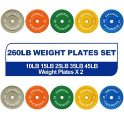 260 lb Weight Plates Set