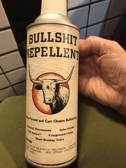 Vintage Can Of BS Repellent