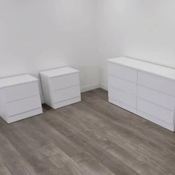 Dresser And 2 Nightstands  - Cómoda Y 2 Mesitas De Noche