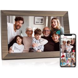 Canupdog 10.1 WiFi Digital Picture Frame, IPS Touch Screen Smart Cloud Digital Photo Frame with 16GB Storage, Wall Mountable, Auto-Rotate, Share Photo