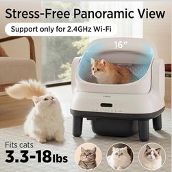 New Lesure Open-Top Automatic Self-Cleaning Cat Litter Box with APP Control Wired Recommends,Bodega Cat Approved,Anti-pinch Sensor,Odor/leak-proof,All