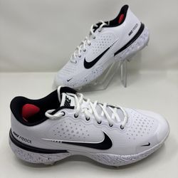 Nike Alpha Huarache Elite 3 Low Baseball Cleats White CV3552-104 Men's Size 9