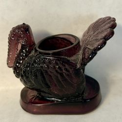 Amethyst Turkey Toothpick Holder Vtg Glass