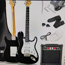 Bass And Electric Guitar And 2 Amps