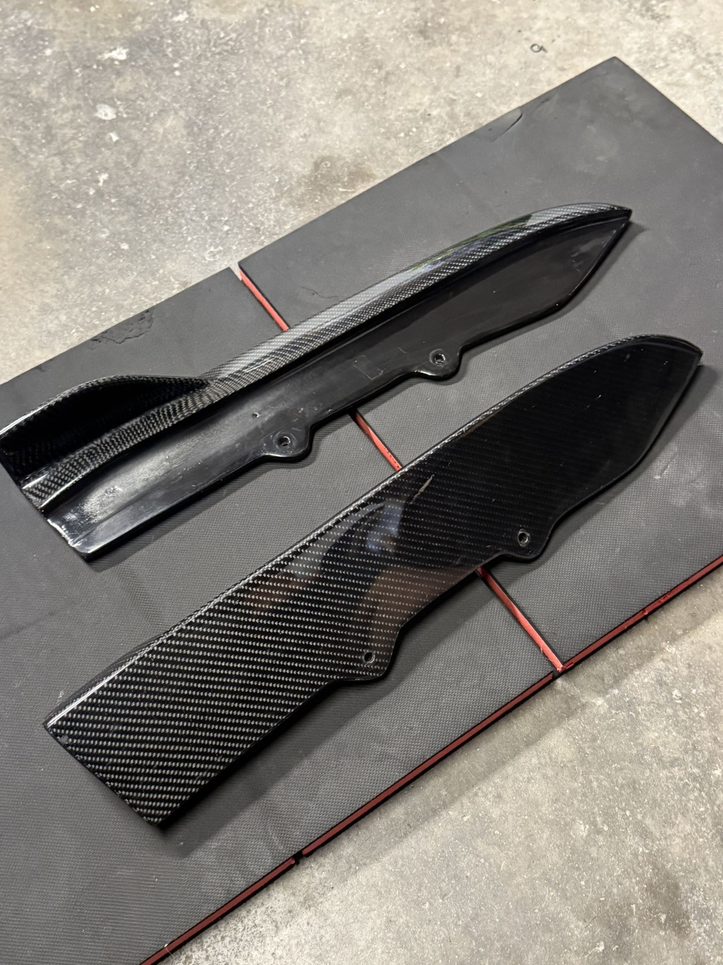 F30 BMW Rear Bumper Splitter Extension Winglets. Carbon Fiber For m Sport Rear Bumper
