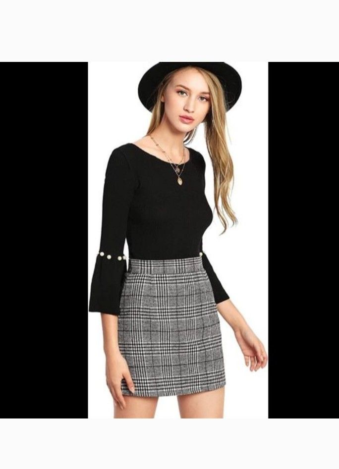 Plaid Mini Skirt Size Medium Women's