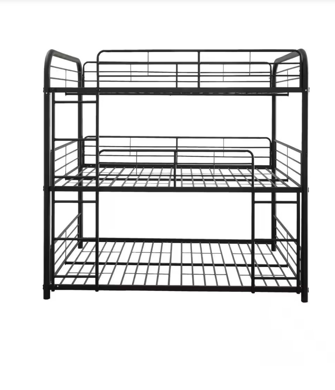 Triple Full Size Bunk Bed In Gunmetal