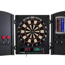 BullshooterElectronic Dart Board Cabinet Set Home Wooden Cabinet Doors
