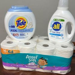 Laundry  Detergent & Toilet Paper 