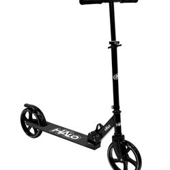 HALO Rise Above Supreme Big Wheel (8") Scooter - Black - Adults and Kids - No Assembly - Unisex.