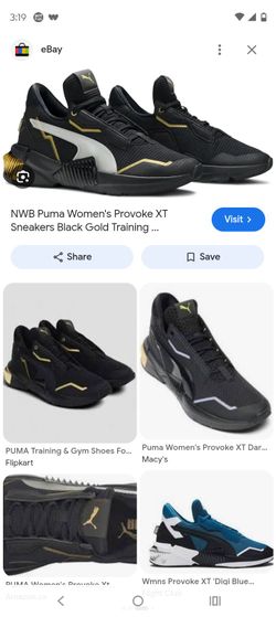 Women black and gold pumas