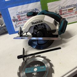 Makita 18V LXT Lithium-Ion Cordless 6-1/2 in. Lightweight Circular Saw and General Purpose Blade (Tool-Only) Price-95$