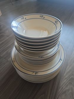 Vintage set of 19 pieces Brickoven Stoneware