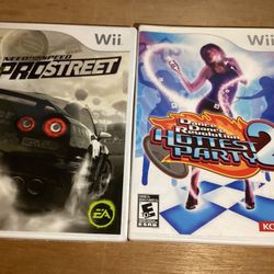 Need for Speed ProStreet & Dance Dance Revolution hottest Party for Nintendo Wii
