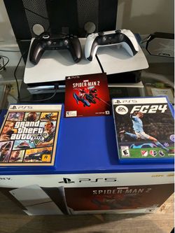 PlayStation 5 Slim Console – 1TB (with 3 games and 2 controllers included)