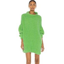 Free People Women’s Oasis Oversized Tunic Sweater Green Energy Combo Size XS NWT