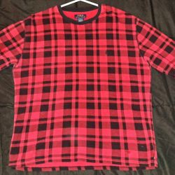 Ralph Lauren Polo Long Sleeve Flannel Red/Black Men's XL Pre-Owned New Condition