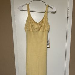 Yellow Knit Dress