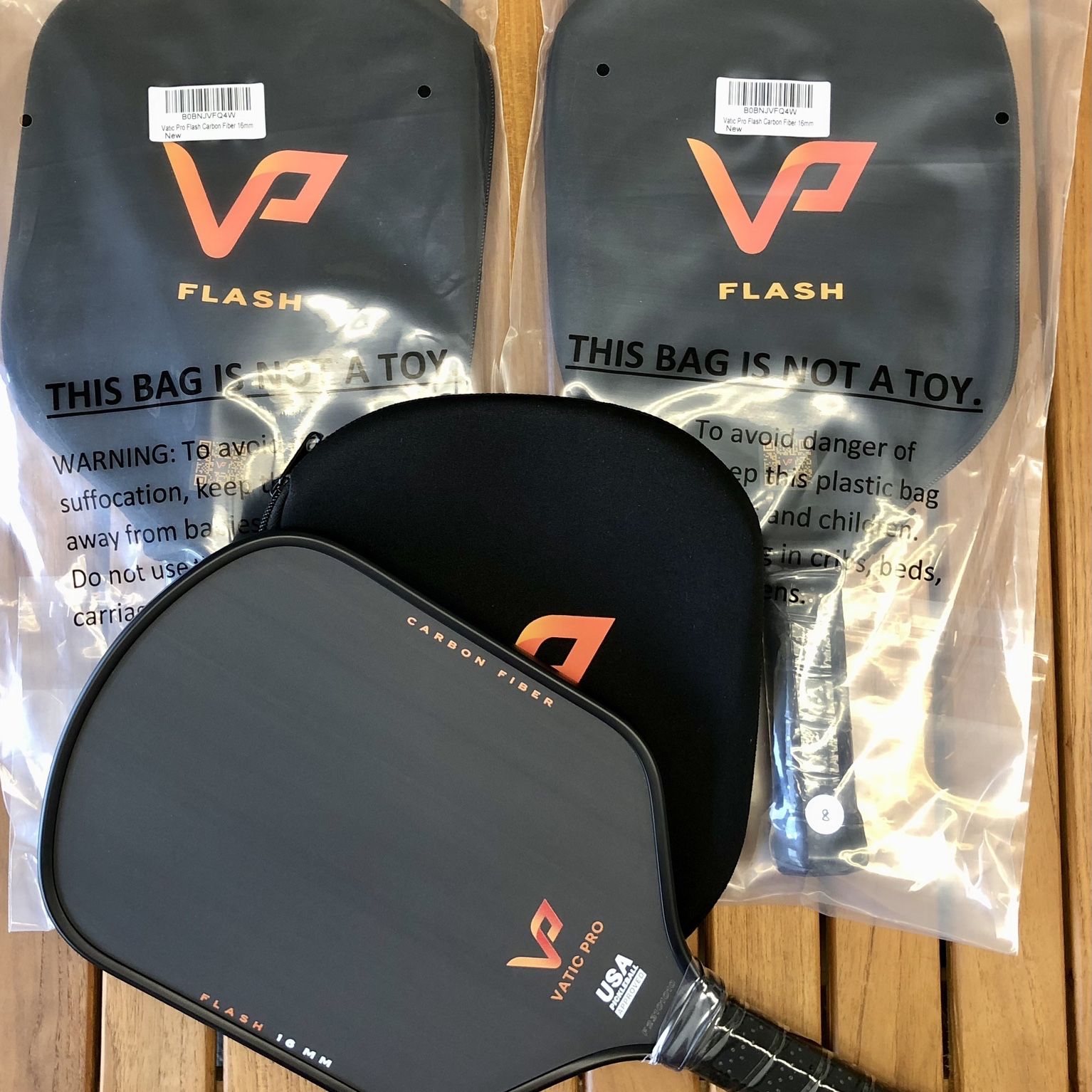 Vatic Pro Flash 14mm パドルカバー付 ピックルボール パドル Paddle