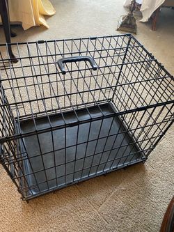 Black Wire Dog Crate with Tray