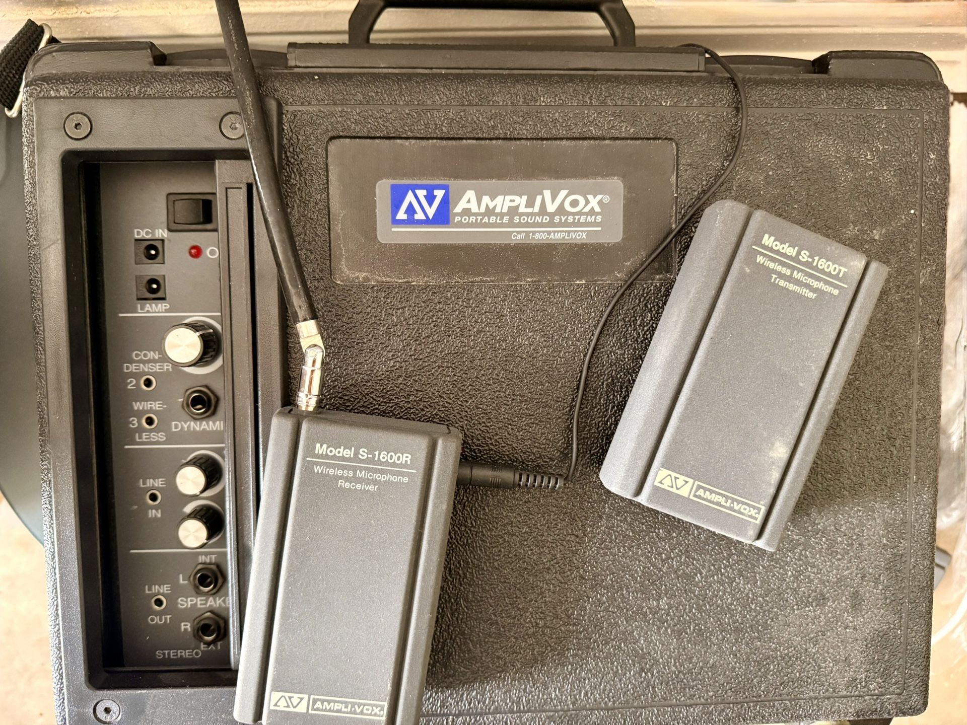 AmpliVox Sound Systems S222 Audio Portable Buddy Professional PA System w/Pro Wired Mic & 15-ft. Cable by AMPLIVOX PORTABLE SOUND SYS.
