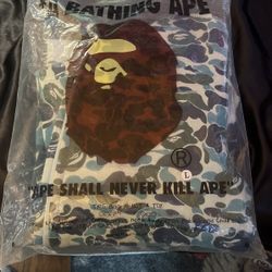 Baby Blue Bape Size Large