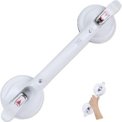 Grab Bar, Portable Shower Suction Handle Bar Suction Grip Bar Bathtub Handle with Strong Hold Suction Cup Fitting and Rapid Release for Bathroom(17inc