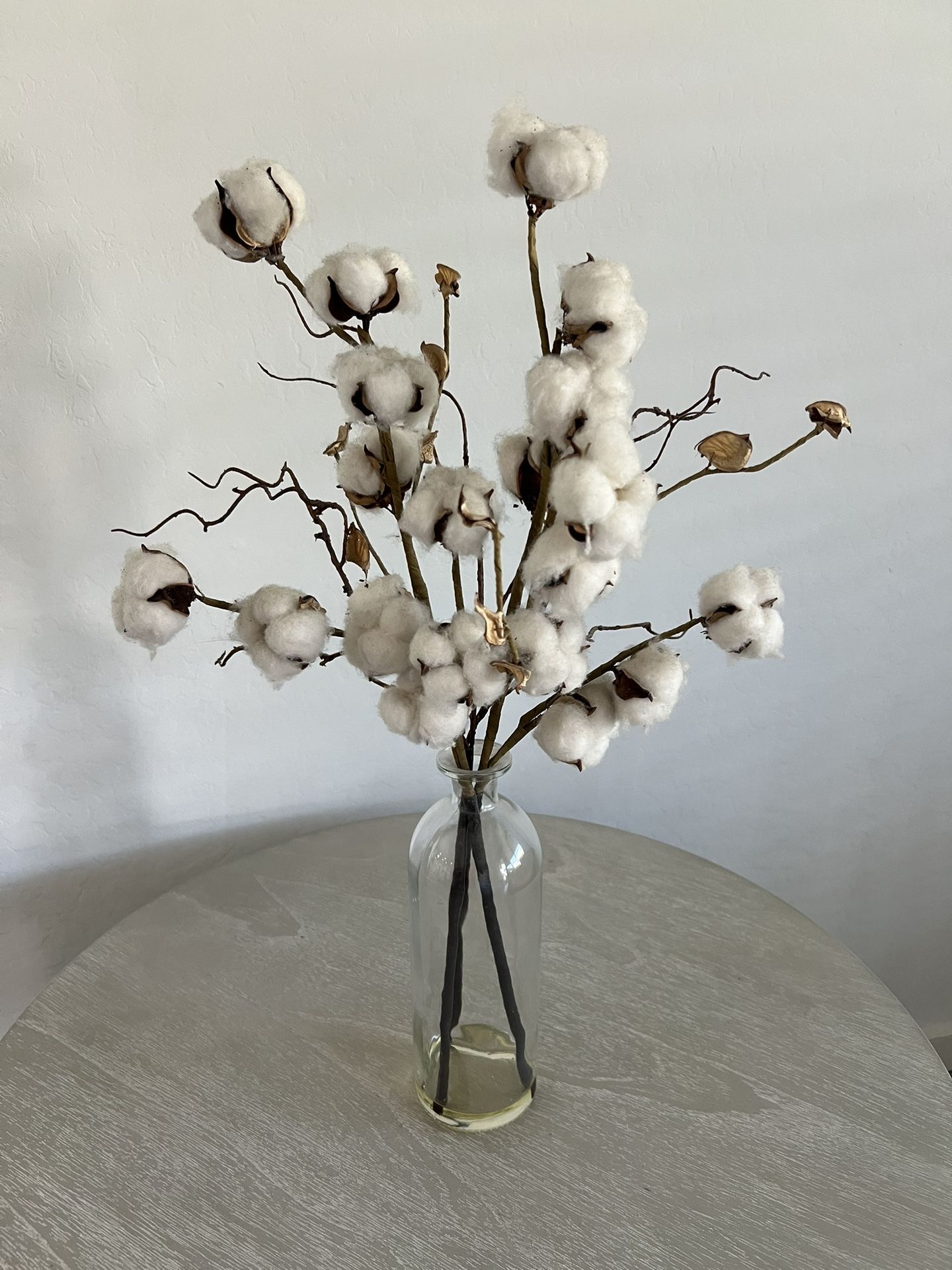 Cotton And Glass Vase