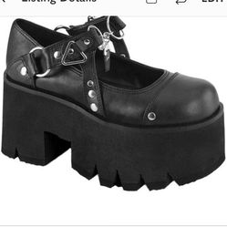 Demonia Mary Jane Coffin Platforms