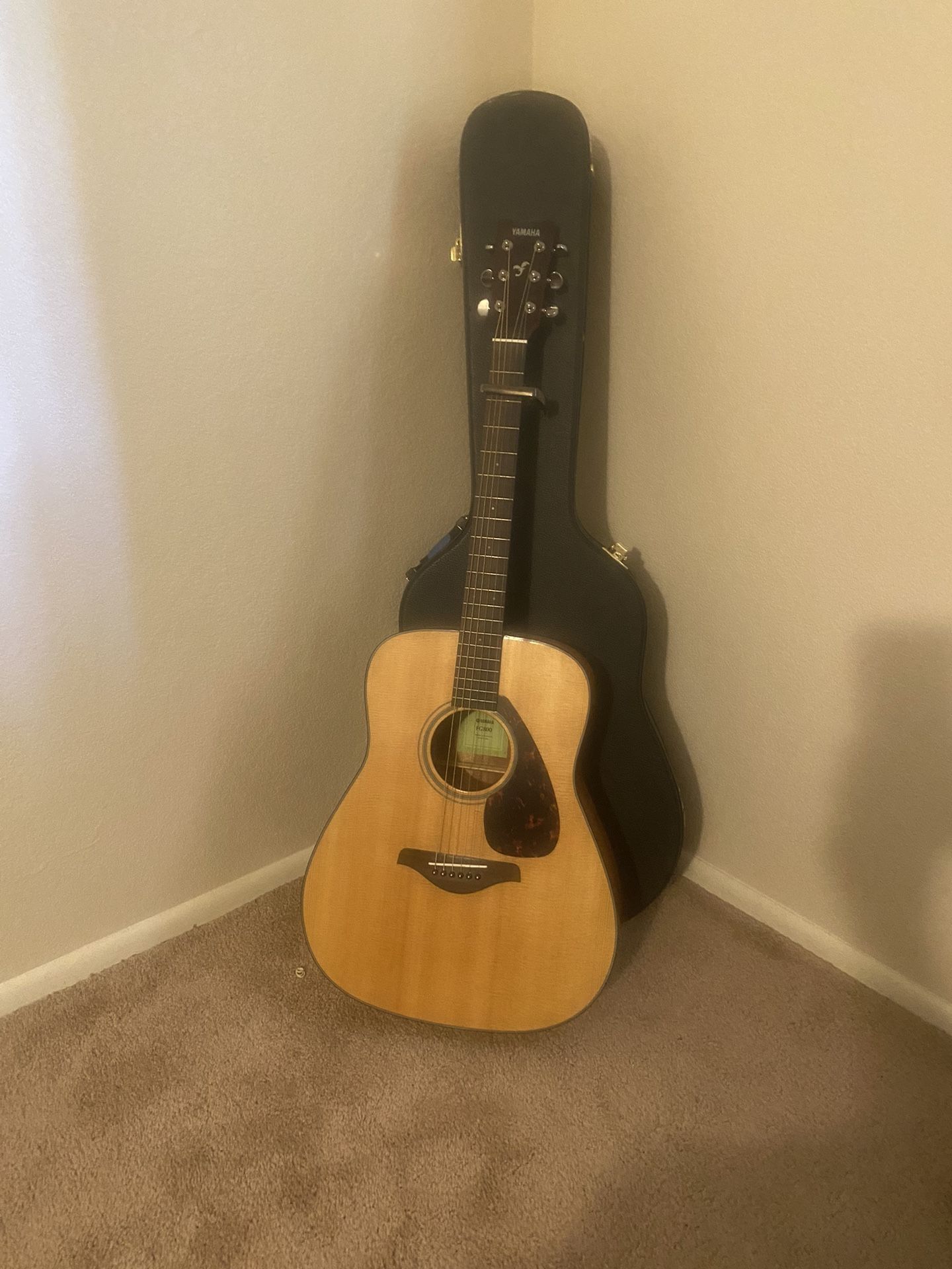 Yamaha Acoustic Guitar and Hard Case