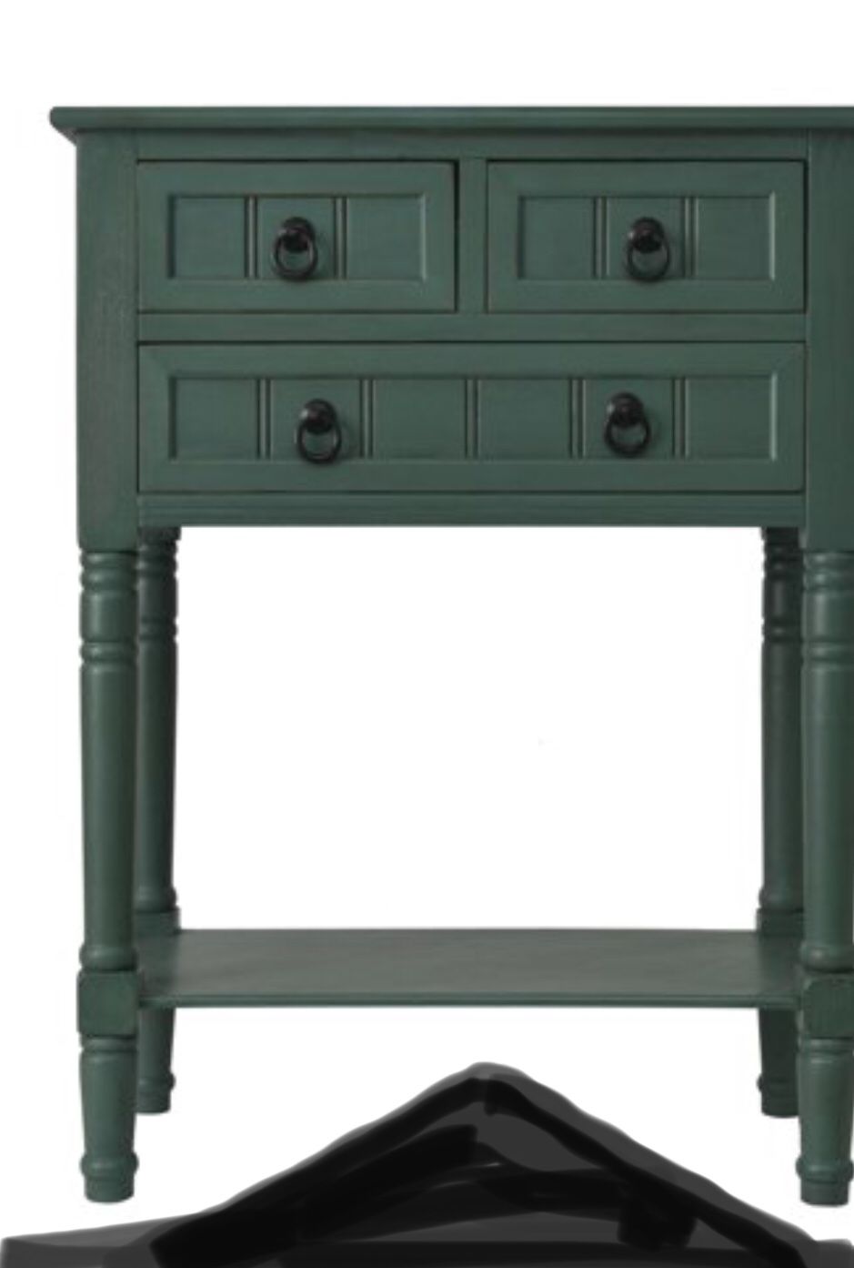 New!! 3 drawer console , side table, end table , lamp table , entrance furniture, green