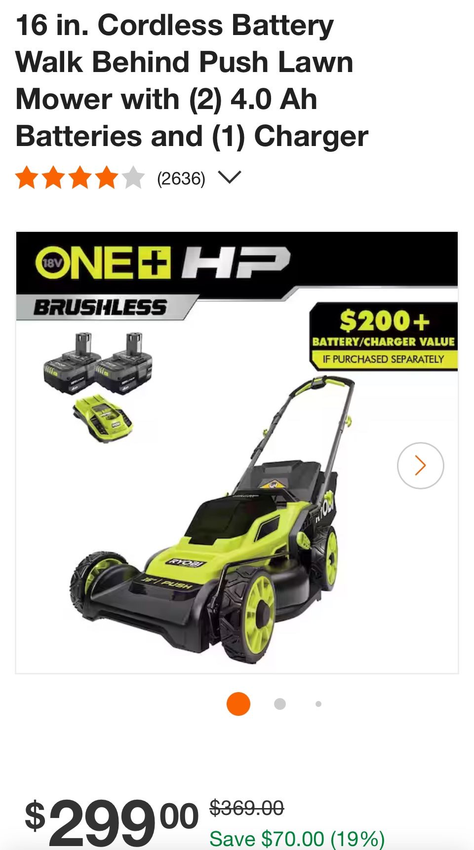 Lawn Mover. Ryoby 40volt !!