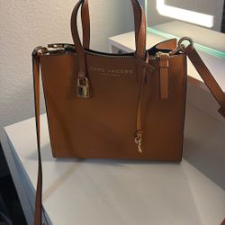 Marc Jacobs Mini Grind Leather Tote Smoked Almond