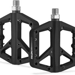 MZYRH MTB Pedals Mountain Bike Pedals,3 Bearings 9/16" Lightweight Nylon Fiber Bicycle Platform Pedals for Road Mountain BMX MTB