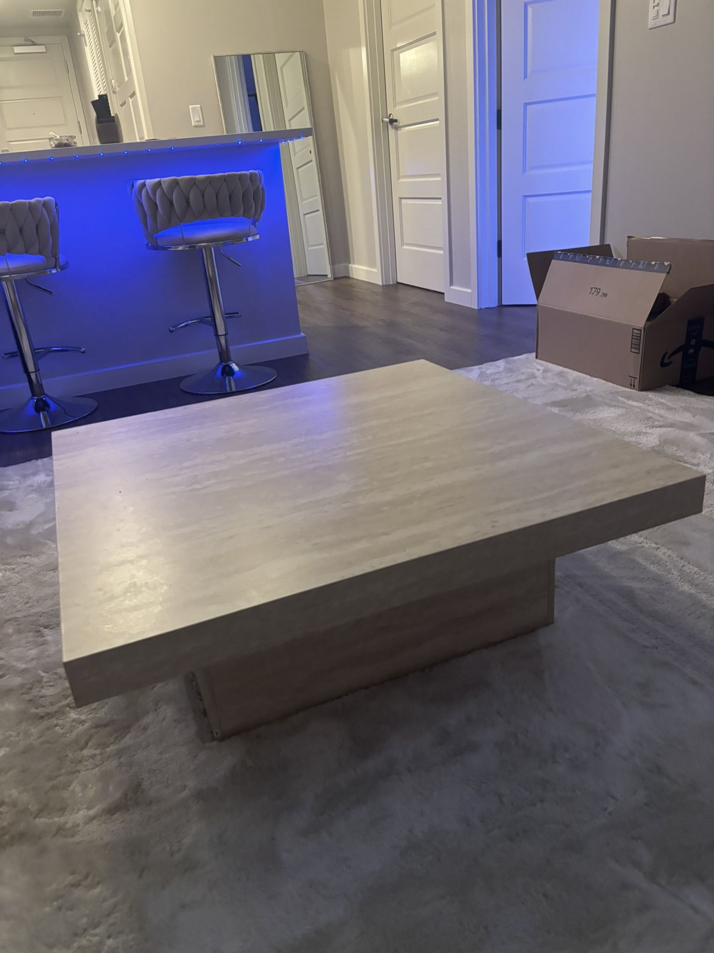 Wood Marble Design Coffee Table