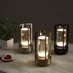 Modern LED Table Lamp Touch Dimmable USB Rechargeable Bar Night Light Cordless