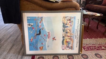 Framed kite festival poster 1989