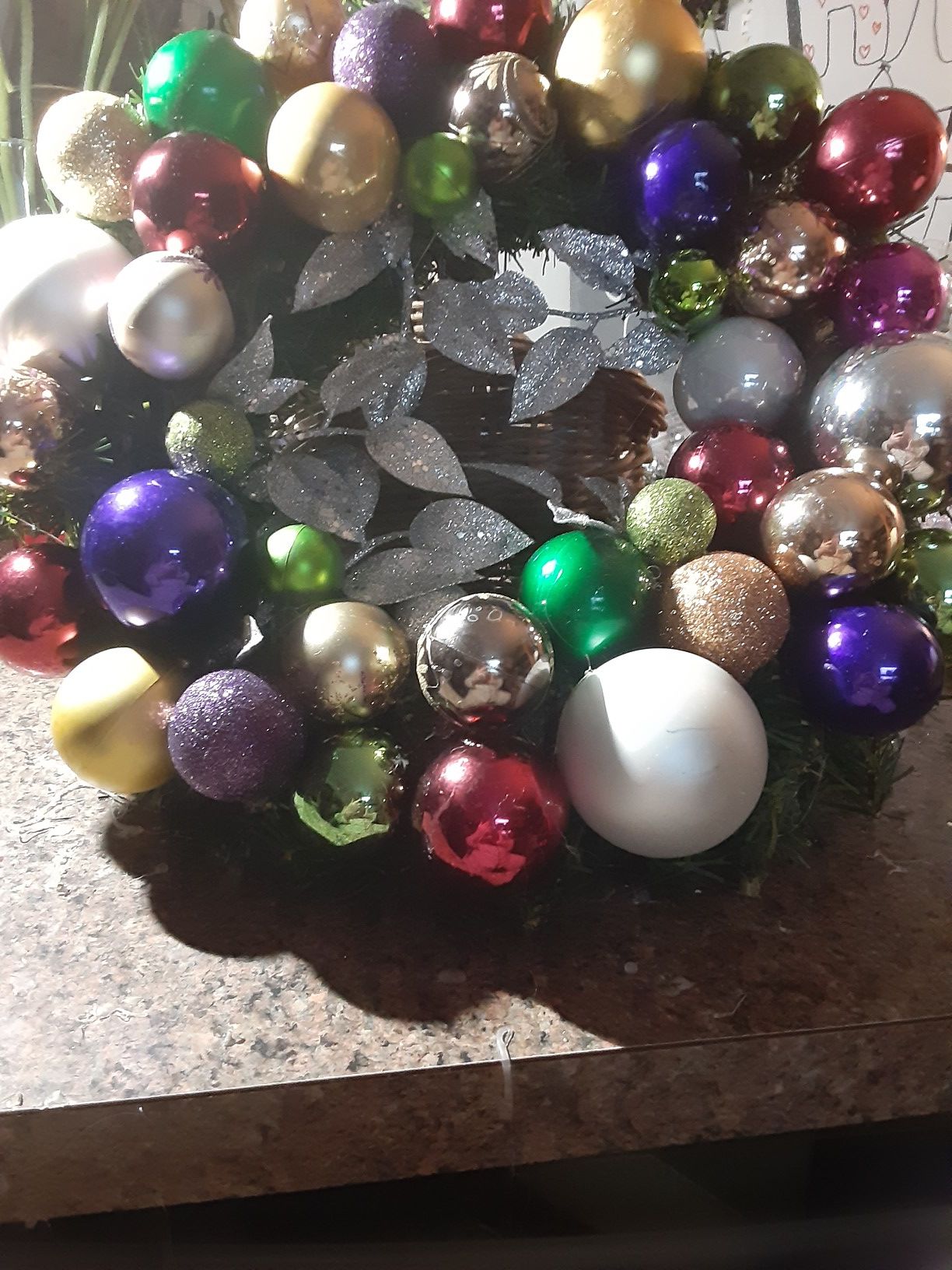 Christmas Wreath multi colored.