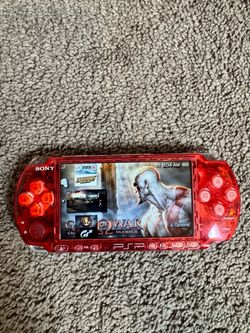 PSP 3000 Custom transparent Red With Games