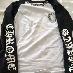Chrome Hearts Horseshoe Baseball Long Sleeve T-Shirt White