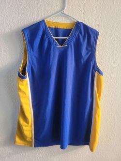 Blue and Gold Basketball Jersey