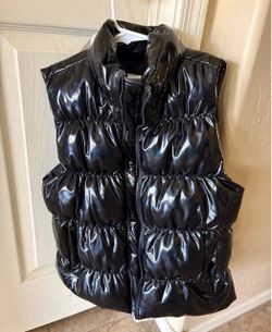 Steve Madden Black Cloud Shine Quilted Vest