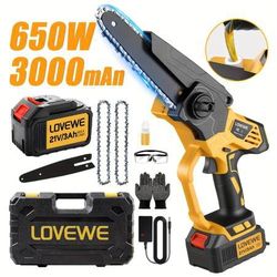 (NEW) 650w 23 FT/S 6 inch Mini Chainsaw